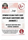 OPM1501 EXAM PACK 2025  {DETAILED QUESTIONS AND ANSWERS }