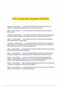  SAT Vocabulary Updated 2024/25.