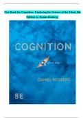 Test Bank for Cognition: Exploring the Science of the Mind, 8th Edition by Daniel Reisberg ||Complete A+ Guide