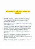     AP Psychology ALL Terms Verified And Updated.