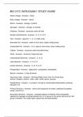 BIO 311C SATA EXAM 1 STUDY GUIDE