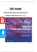 Test Bank for Applied Pathophysiology A Conceptual Approach 4th Edition by Nath, Braun &  Anderson, All Chapters 1 to 21 Covered, Verified Latest Edition