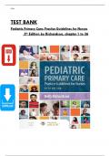 Test Bank for Pediatric Primary Care: Practice Guidelines for Nurses 5th Edition by Richardson, All Chapters 1 to 36 Covered, Verified Latest Edition