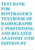 Test Bank For Bontrager's Textbook of Radiographic Positioning and Related Anatomy 11th Edition By John Lampignano; Leslie E. Kendrick 9780323749565 Chapter 1-20 Complete Guide .