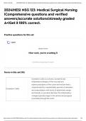 2024|HESI NSG 123: Medical Surgical Nursing |Comprehensive questions and verified answers/accurate solutions|Already graded A+|Get it 100% correct.