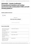 2024|MSSC - Quality Certification |Comprehensive questions and verified answers/accurate solutions|Get it 100% correct!! Already graded A+