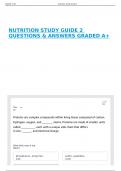 NUTRITION STUDY GUIDE 2 QUESTIONS & ANSWERS GRADED A+ 