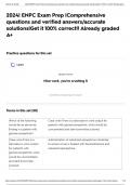 2024| ENPC Exam Prep |Comprehensive questions and verified answers/accurate solutions|Get it 100% correct!! Already graded A+