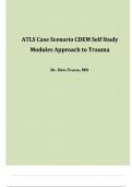 ATLS Case Scenario CDEM Self Study Modules Approach to Trauma