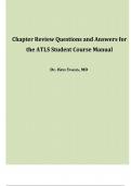 Chapter Review Questions and Answers for the ATLS Student Course Manual