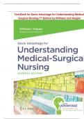 Test Bank for Davis Advantage for Understanding Medical- Surgical Nursing 7th Edition by Williams and Hopper (STUVIA)