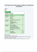 ATLS Study Cards with Complete Solution/216 Questions and Answers