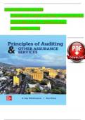 Solution Manual For Principles of Auditing and Other Assurance Services 22nd Edition by Whittington & Pany, All Chapters 1 - 21 Covered, Verified Latest Edition