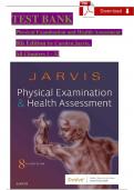 TEST BANK For Physical Examination and Health Assessment 8th Edition, by Carolyn Jarvis, Verified Chapters 1 - 32, Complete Newest Version