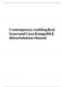 Contemporary Auditing Real Issues and Cases Knapp 8th Edition Solutions ManualClick