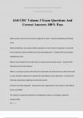 4A0 CDC Volume 3 Exam Questions And Correct Answers 100% Pass