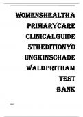 Womens Health A Primary CARE Clinical Guide 5TH Edition Youngkin Schadewald Pritham TEST BANK 