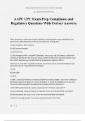 AAPC CPC Exam Prep Compliance and Regulatory Questions With Correct Answers