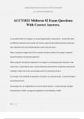 ACCT1021 Midterm #2 Exam Questions With Correct Answers.