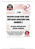 COL3704 EXAM PACK 2025  {DETAILED QUESTIONS AND ANSWERS }