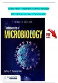 Test Bank for Fundamentals of Microbiology  12th Edition by Jeffrey C.Pommerville