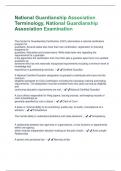 National Guardianship Association Terminology, National Guardianship Association Examination    Questions And Answers Already Graded A+