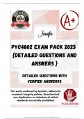 PYC4802 EXAM PACK 2025  {DETAILED QUESTIONS AND ANSWERS }