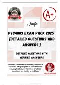 PYC4803 EXAM PACK 2025  {DETAILED QUESTIONS AND ANSWERS }