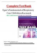 Test Bank Egan’s Fundamentals of Respiratory Care 12th Edition Kacmarek