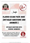 CLA1503 EXAM PACK 2025  {DETAILED QUESTIONS AND ANSWERS }