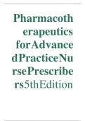 Pharmacotherapeutics for Advanced Practice Nurse Prescribers 5thEdition Woo Robinson Test Bank