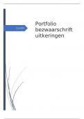 Portfolio bezwaarschrift uitkeringen - UWV