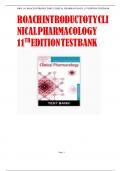 ROACH INTRODUCTOTY CLINICAL PHARMACOLOGY  11THEDITION TESTBANK