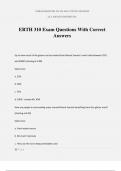 ERTH 310 Exam Questions With Correct Answers