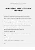 ERTH 2415 FINAL EXAM Questions With Correct Answers