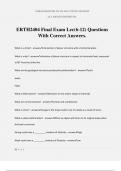 ERTH2404 Final Exam Lec(6-12) Questions With Correct Answers.