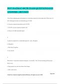 DOT HAZMAT 49CFR EXAM QUESTIONSAND ANSWERS |REVISED