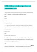 FAML 160 final notes Exam Questions and Answers 100% Pass