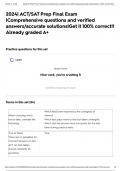 2024| ACT/SAT Prep Final Exam |Comprehensive questions and verified answers/accurate solutions|Get it 100% correct!! Already graded A+