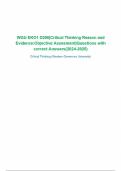  WGU EKO1 D256|Critical Thinking Reason and Evidence:Objective Assesment|Questions with correct Answers(2024-2025) 