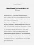 FAR009 Exam Questions With Correct Answers