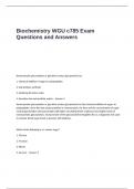 Biochemistry WGU c785 Exam Questions and Answers