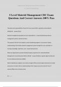 5 Level Materiel Management CDC Exam Questions And Correct Answers 100% Pass