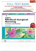 FULL TEST BANK deWit’s Medical-Surgical Nursing: Concepts & Practice 4th Edition by Holly K. Stromberg  Questions And Answers Graded A+   