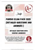 PUB1501 EXAM PACK 2025  {DETAILED QUESTIONS AND ANSWERS }