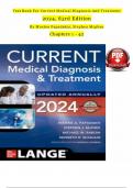 TEST BANK For Current Medical Diagnosis And Treatment 2024, 63nd Edition By Papadakis & Mcphee