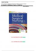 Test Bank - for Davis Advantage for Medical-Surgical Nursing: Making Connections to Practice Third Edition (Hoffman, 2023), All Chapters