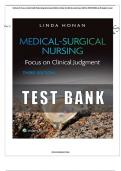 Test Bank for Focus on Adult Health Medical Surgical Nursing 3rd Edition by Linda Honan {LWW ; October 20, 2023}, ISBN No; 9781975190941, all 56 Chapters Covered (NEWEST 2024)