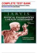 COMPLETE TEST BANK  Physical Examination And Health Assessment 9th Edition  By Carolyn Jarvis Phd Latest Update.