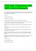 CGS Test 1 Questions with 100% Correct Answers 